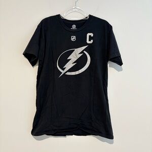Fanatics Steven Stamkos Tampa Bay Lightning #91 Captain Shirt Black silver XL